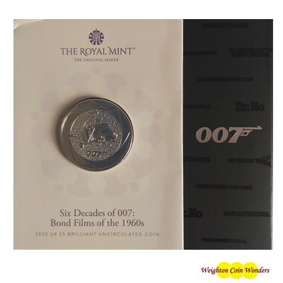 2023 BU £5 Coin Pack - Bond Films of the 1960s